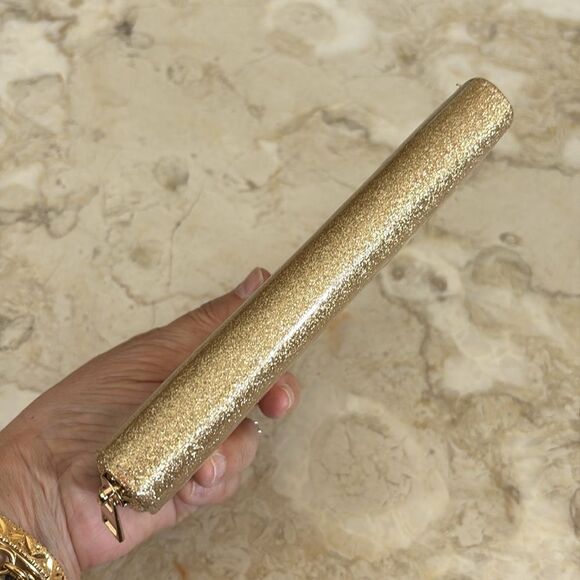 NEW Glittery Gold Continental Zip-Around Wallet - Picture 5 of 10